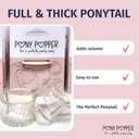 Pony Popper Clip High Ponytail Holder for Full, Voluminous Styles, Versatile Accessory for All Hair Types, Ponytail Volumizer for Thick & Long Hair, Fancy Accessories for Women, Clear Pony Popper