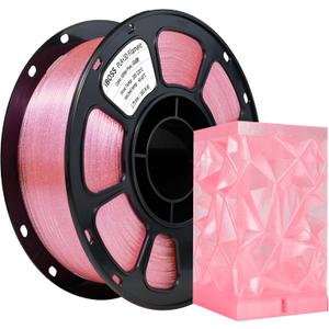 iBOSS Translucent Glitter PLA+ Pink Filament, Clear PLA Plus Filament 1.75mm, 1KG/2.2lb 3D Printer Filament Transparent Glitter Pink Filament, Clear 3D Printing Filament Fit Most FDM 3D Printers