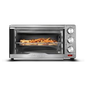 Gourmia GTF7350 6-in-1 Multi-function, Stainless Steel Air Fryer Oven - 0.7 Cu. Ft. with 6 Cooking Functions - Fry Basket, Oven Rack, Baking Pan & Crumb Tray