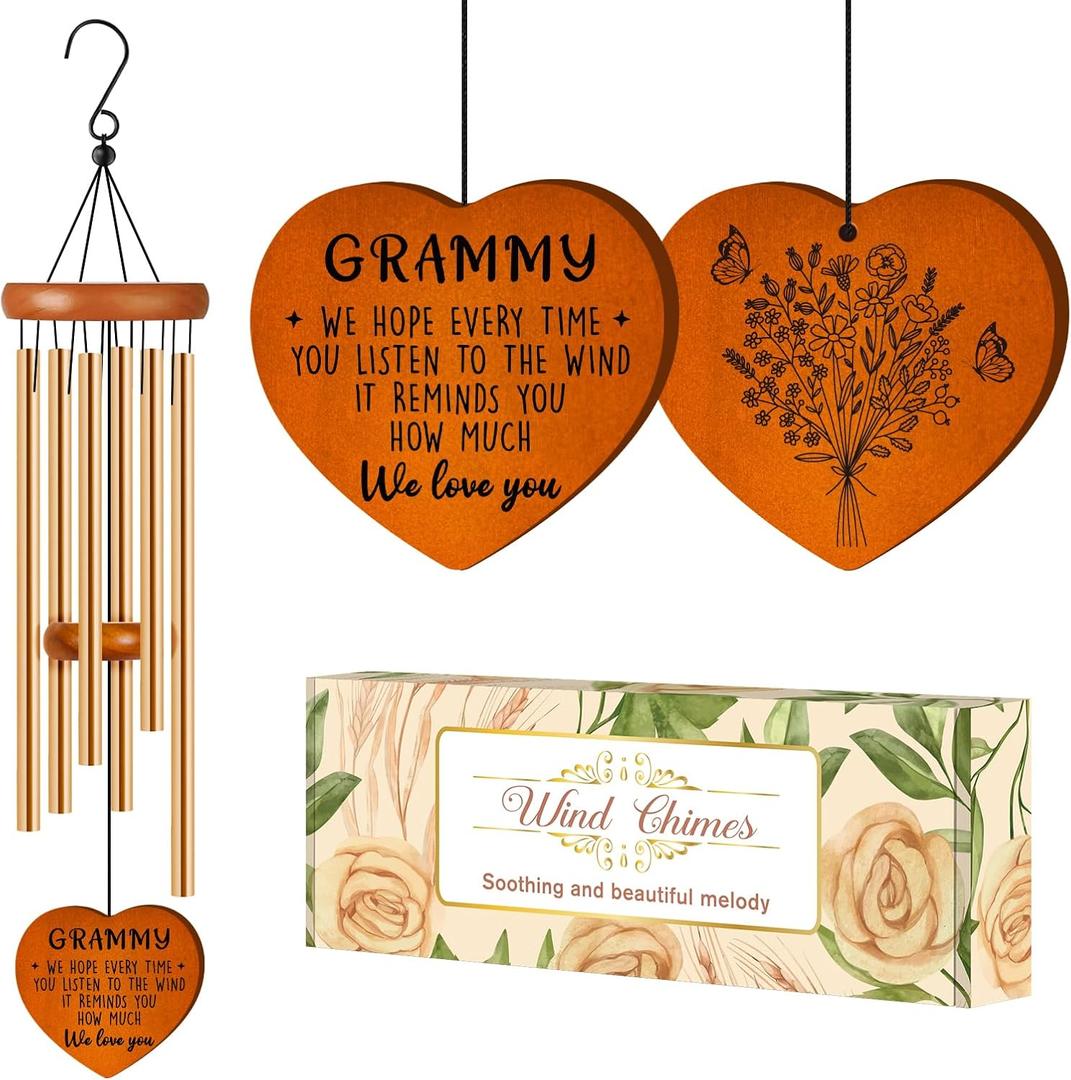 Grammy Gifts for Grandma, Grammy Gifts Wind Chimes, Birthday, Christmas, for Grandma Grandmother Grammy Nana