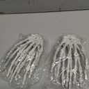 2 Pairs Halloween Skeleton Hands Plastic Hand Skeleton Model for Halloween Decoration Terror Scary Props