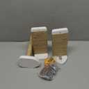 COOLEX 3-in-1 Cat Wall Steps with Hemp Rope, Solid Wood Cat Ladder for Climbing and Playing (Large-White)