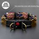 Chain Collar with Buckle Quick Release Adjustable Chrome Stainless Steel Dog Chain with Dog Tag Comfort No Pull Dog Collar(Gold, 24") (24"(for 20"-23.5" Neck))