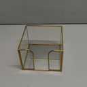 Sumnacon Glass Napkin Holder for Table, Stylish Cocktail Napkin Holder,Modern Napkin Holders for Paper Napkins,Gold Napkin Holders for Kitchen Dining Table Party Restaurant Bar