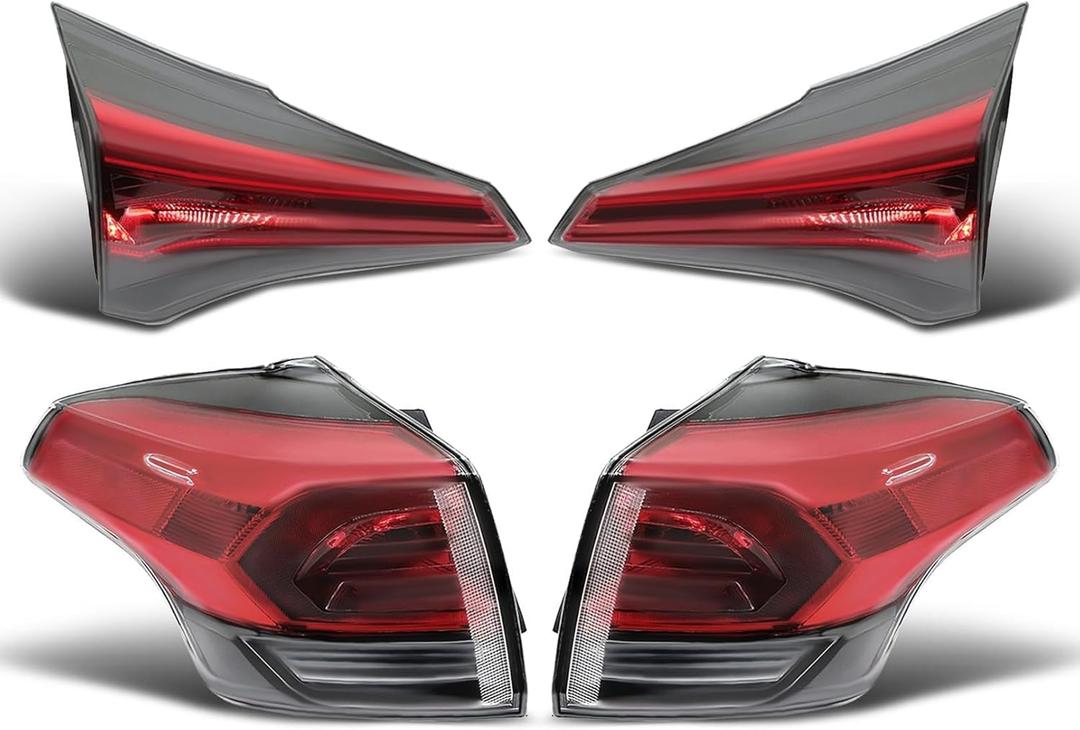 8156142211 Outer Inner Tail Lights Set of 4PCS Compatible with RAV-Four 2016 2017 2018 Left & Right Taillights Tail Lamps 815500R061 815900R030 815800R030