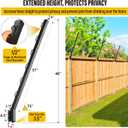8-Pack Angle 25° Fence Post Extender, 40" Fence Barbed Wire Extend Arm，for Outdoor Fences to Increase Height, Protect Privacy and Pets Jumping Off (8, 40in-25°Angles - Wood Post)