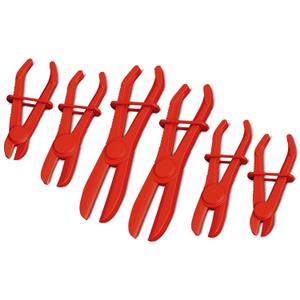 Coolant Hose Pinch Off Pliers Set 6Pcs Nylon Clamp Tools for Fuel & Brake Lines Non-Conductive Hose Locking Pliers for Automotive Repairs Rust-Proof with Secure Lock Buckle & Anti-Slip Handles, 6 Pcs Hose Pinch Clamp Pliers
