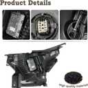 RH 7 Pins LED Without Animation Headlight Assembly Fit for 2024 2025 Chevy Traverse LS/LT/Z71 Chevrolet Headlamp Right Passenger Side 26569798 26584709 84763092
