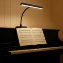 Piano Light for Upright Piano,Wide Illumination Covering Music Sheet 88 Key LED Piano Lamp for Grand/Digital Pianos,Dimmable Desk Lamp 3 Color Modes,Gooseneck,Timer,Eye Care Music Stand Light Black