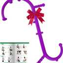 Shrdaepe Massage Trigger Point Cane, Muscle Release Tool Self Massage Hook Cane, Handheld Back, Neck, Shoulder, Leg and Feet Massager Rod, Body Deep Tissue Gifts for Men & Women, Purple