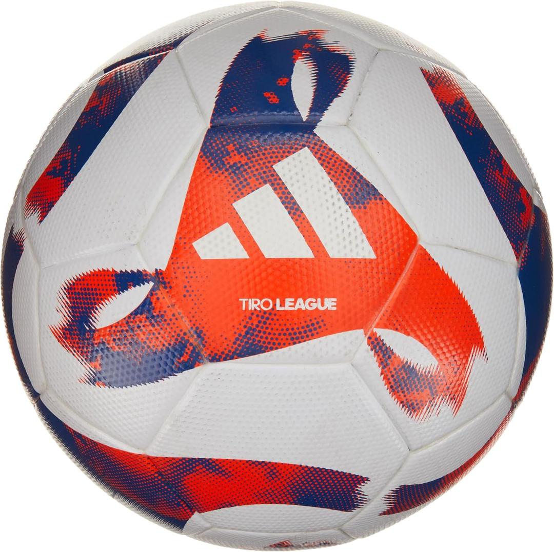 adidas Tiro League TSBE Soccer Ball (5, White/Team Royal Blue/Team Solar Orange) adidas Tiro League TSBE Soccer Ball (5, White/Team Royal Blue/Team Solar Orange)