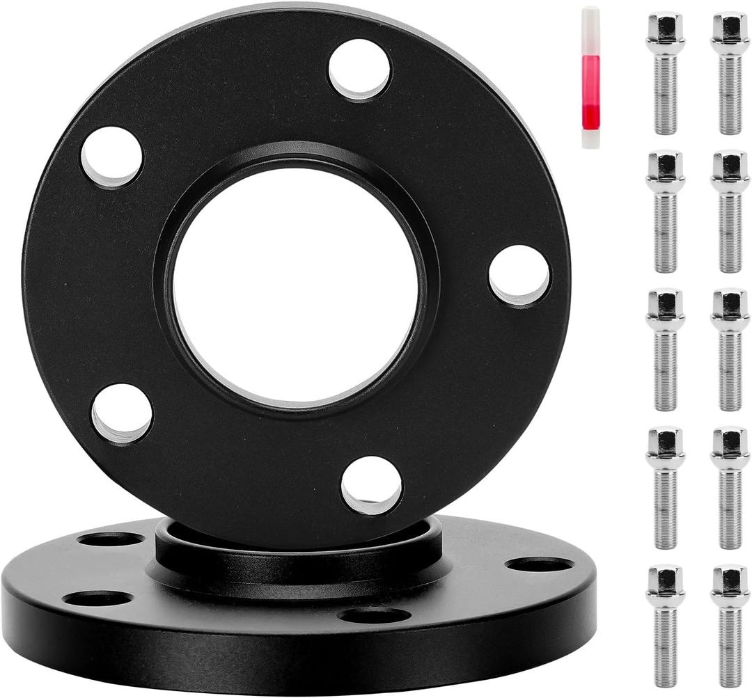 5x112 Hubcentric Wheel Spacers Fit for Audi A4 A5 A6 A7 A8 Q5 Q7 RS5 S4 S5 S6 S7 S8 SQ5, 12mm 14x1.5 Bolts 66.6 Bore Wheel Adapter for Mercedes-Benz B180 B200 B250 C180 C200 C220 C230 C250 C280 C300 (2PCS 12mm Wheel Spacers)