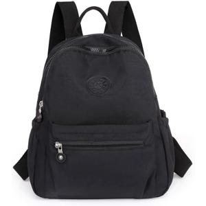 Mini Nylon Backpacks for Women Small Backpack Purse Lightweight Backpacks Mini Casual Travel Daypack (Small Backpack - A Style Black)