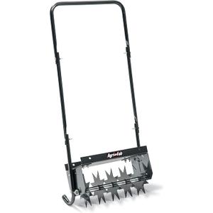 Agri-Fab 45-0365 Push Spike Aerator, 16 Inch Walk Behind Lawn Aerator with 5 Aerating Spikes and 7-Inch Spikes, Steel Weight Tray, 2-1/2 Inches Aeration Depth, for Lawn Care Maintenance