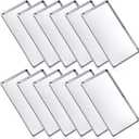 Mimorou 12 Pcs Baking Sheet Stainless Steel Cookie Sheet Small Metal Pans Professional Rectangle Oven Trays Kitchen Baking Cooking Oven and Toaster, Dishwasher Safe (13.5 x 8.4 Inches)
