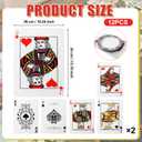 12 Pcs Wonderland Tea Party Decoration Poker Casino Placemats Party Game Table Non Slip Cup Mats for Dining Kitchen Birthday Baby Shower Decor Supplies