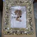 AELS 5x7 Inch Vintage Picture Frame, Elegant Antique Photo Frames with Glass Front, Photo Display, Tabletop Wall Hanging, Gift Ideas, Black Oval with Gold Trim