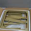 Side Tables Set of 2, End Tables with Tempered Glass, 2-Tier Nightstands with Storage Shelves, Coffee Table with Modern Style, Slim Sofa Table for Living Room, Bedroom, 11.8" D x 15" W, Golden