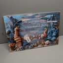 Christian Coast Canvas Wall Art Beach Nautical Seashell Starfish Wall Decor Pictures Teal Aqua God Says You Are Posters Prints for Modern Coastal Themed Home Decoration Bathroom Room Decoration