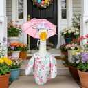 23 Inch Porch Goose Raincoat, Porch Goose Outfits Clothes Spring Summer Porch Goose Raincoat Goose Costume for 23 Inch Large Goose Statue, Outdoor Goose Dress for Patio Garden Porch Yard Lawn