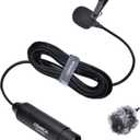 COMICA XLR Pin Microphone CVM-V02C XLR Clip Microphone Unidirectional Lavalier Microphone 48V Phantom Power Video Microphone for Canon/Sony/Panasonic Camcorder Microphone Zoom H4n H5 H6 Tascam DR-40