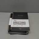 Taja 6 Pack of Meeting Notebook for Work Organization - Work Planner Notebook with Action Items, Agenda Planner for Note Taking, 160 Pages (6.9" X 9.9") Project Organizer for Men & Women - Black