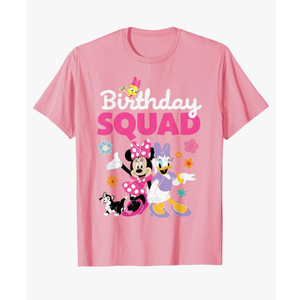 Disney Jr. Minnie Mouse "Birthday Squad" Birthday Party T-Shirt L