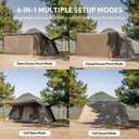 Naturehike Village Instant Tent, 48 Person Camping Tent with Full Rainfly, Waterproof Large Cabin Tents for Car Camping