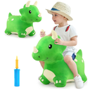 iPlay, iLearn Bouncy Pals Dinosaur Hopper Toy 2 Year Old Boy, Toddler Plush Bounce Animals, Ride on Bouncing Triceratops for Kids, Outdoor Hopping Horse Bouncer, Cool Birthday Gifts 3 4 5 6 Yr Girls 