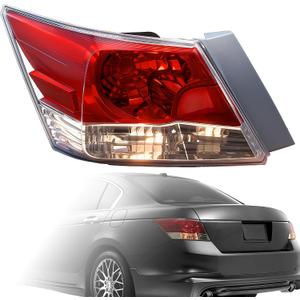 Tail Light Assembly Compatible With 08-12 Honda Accord Sedan | Left Driver Side, Replace 33550-TA0-A01