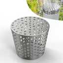 BJADE'S PVC Pipe Termination Cap, Stainless Steel Mesh Screen Vent Cover Suit for 3.6-4.3in Inner Diameter Outlet, Round Furnace&Roof Vent Cap,Keep Birds and Leaves Debris Out