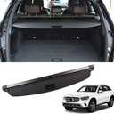 Marretoo for Mercedes-Benz GLC Cargo Cover 2016 2017 2018 2019 2020 2021 2022 for GLC250 GLC300 GLC350 GLC43 AMG Accessories Black Retractable Trunk Cover Security Shield Shade