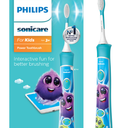 Philips Sonicare for Kids 3+ Bluetooth Connected Rechargeable Electric Power Toothbrush, Interactive for Better Brushing, Turquoise, HX6321/02