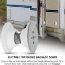 CALPALMY (2 Pairs RV Magnetic Door Catch and Holder Kit - White RV Storage Door Holder Magnetic Baggage Door Catch for RV Campers, Trailer and Motor Homes