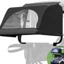 DRIVE UP Golf Cart Rear Bag Rain Cover for Most Yamaha Club Car EZGO Golf Carts, Black/Beige Heavy-Duty Golf Rear Rain Shelter with Bracket Kit