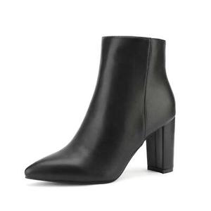 DREAM PAIRS Women's Chunky Heel Ankle Booties Pointed Toe Short Boots,  Size 8