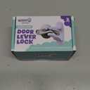 Door Lever Lock (2 Pack)  Prevents Toddlers from Opening Doors  Easy One-Hand Operation for Adults  Durable ABS with 3M Adhesive Backing  No Tools Needed for Install (White)