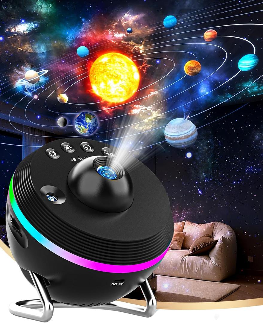 Galaxy Projector for Bedroom, 13 in 1 Home Planetarium Star Constellation Projector with Meteor Moon Milky Way, Space Ceiling Starry Sky Night Light Projector for Kid Adult Christmas Gift, Black