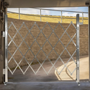 Portable Folding Safety Barrier Gate - Stainless Steel Accordion Fence with 360° Swivel Casters - Outdoor Security Entry Gate for Events, Crowds, and Public Spaces (0.8x2m)