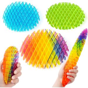 Fidget Worm: Fidget Toys Adults | 3-pack Sensory Toys for Kids & Teens | Quiet Fidgets, Anxiety Stress Relief Toy, Desk Fidgets for Autistic & ADHD Adults | Easter Basket Stuffers (Rainbow,Green,Blue) (Small/Large)