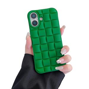 Gihklty Compatible with iPhone 17 Case for Women/Girls,Cute 3D Laid Desgin Soft Silicone Shockproof Raised Bumper Corners Case for iPhone 17, Green