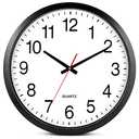 Bernhard Products Black Wall Clock Silent Non Ticking - XL 18 Inch Quality Quartz Battery Operated Round Easy to Read Home/Office/Classroom/School Clock
