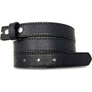 BC Belts Women's Thin Leather Belt Strap with Vintage Distressed Texture 1" Wide with Snaps (Medium (30-32), Black)