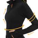 VUTRU Women's Workout Yoga Jacket Full Zip Running Athletic Track Jacket (Medium, Black)