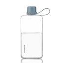 Portable Flat Water Bottle,BPA Free Reusable Tritan Plastic Travel Water Bottle Cup,Lightweight Leakproof Slim Water Bottles Fits Purse,Backpacking,Hiking (Gray, 13.5 oz)