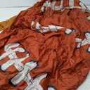 4.6FT Thanksgiving Inflatable Pumpkin Outdoor Decorations Football Inflatables Pumpkins Built-in 4 LED Lights Fall Giant Blow up Pumpkin for Halloween Decor Football Sport Fans Party Garden Yard Lawn