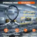 Haichy 26711-06-06-18 Hydraulic Hose Swivel Assembly 3/8" Hydraulic Hose with Female JIC X Female JIC, 18" Long, 4785 PSI