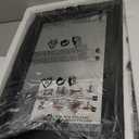 COGOOD Farmhouse Barn Door Mirror - 25" x 18" Rustic Wood Framed Decrative Mirror for Bathroom, Living Room, Entryway Wall Decor (Black)