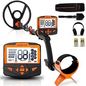 SUNPOW Metal Detector for Adults Professional - Waterproof Higher Accuracy 5 Modes Gold Metal Detector with Strong Anti-Interference, Advanced DSP Chip, 11" Detection Depth - OTMD09