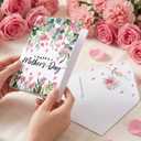 Artoid Mode 24 Pack Rose Flower Happy Mother's Day Cards Gift With Envelope & Stickers Blank Note Greeting Cards, 5 x 7 Inch